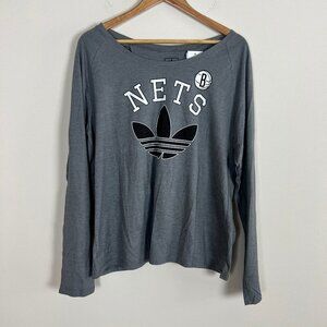 2/$30 NWT Adidas Nets Basketball Long Sleeve Tee Shirt 2XL